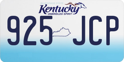 KY license plate 925JCP