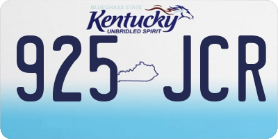 KY license plate 925JCR