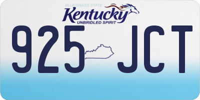 KY license plate 925JCT