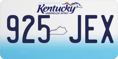 KY license plate 925JEX
