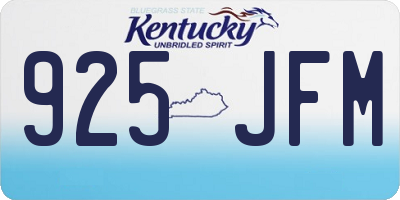 KY license plate 925JFM