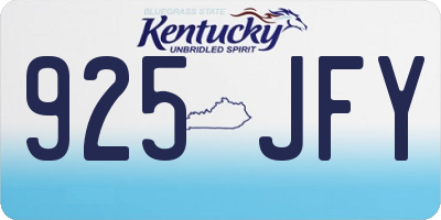KY license plate 925JFY