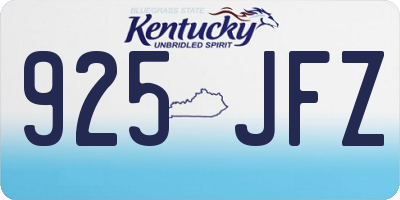 KY license plate 925JFZ