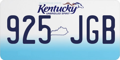 KY license plate 925JGB