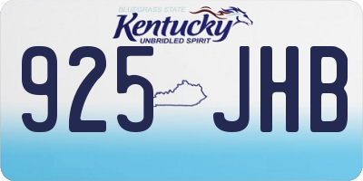 KY license plate 925JHB