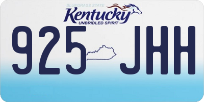 KY license plate 925JHH