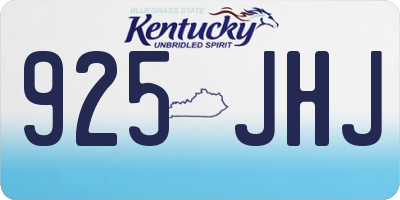 KY license plate 925JHJ