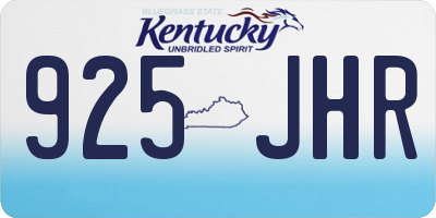 KY license plate 925JHR