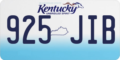 KY license plate 925JIB