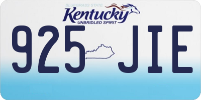 KY license plate 925JIE