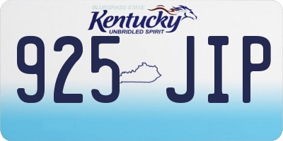 KY license plate 925JIP