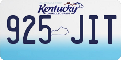 KY license plate 925JIT