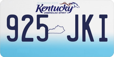 KY license plate 925JKI