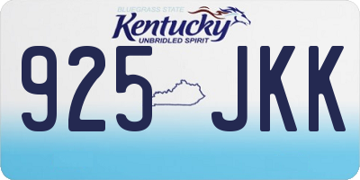 KY license plate 925JKK