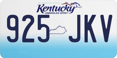 KY license plate 925JKV