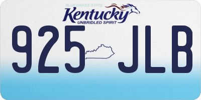 KY license plate 925JLB