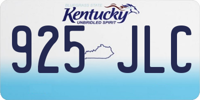 KY license plate 925JLC