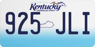 KY license plate 925JLI