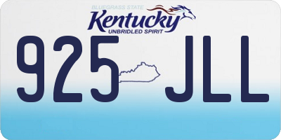 KY license plate 925JLL
