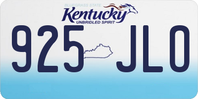 KY license plate 925JLO