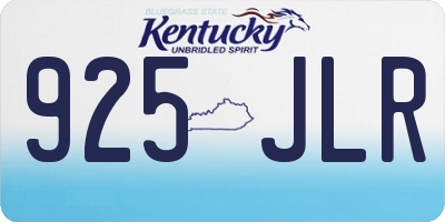 KY license plate 925JLR