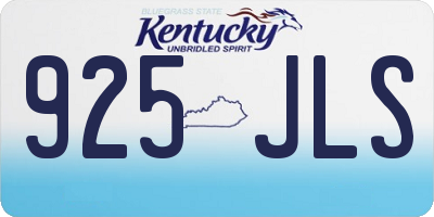 KY license plate 925JLS