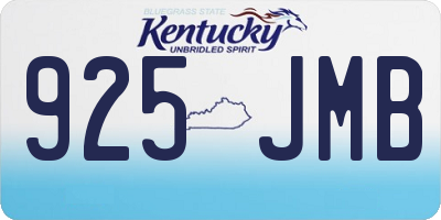 KY license plate 925JMB