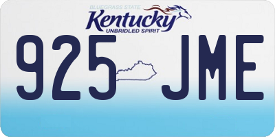 KY license plate 925JME