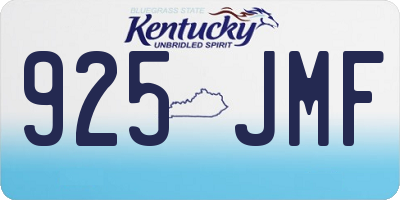KY license plate 925JMF