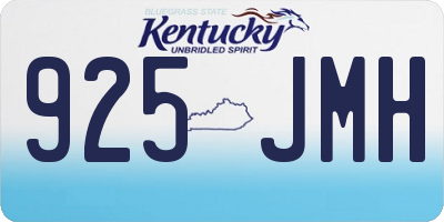 KY license plate 925JMH