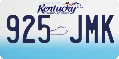 KY license plate 925JMK