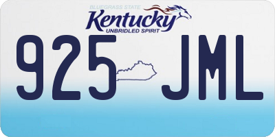 KY license plate 925JML