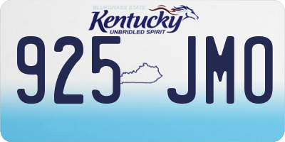 KY license plate 925JMO