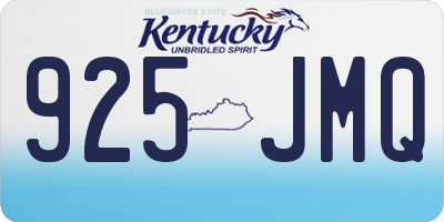 KY license plate 925JMQ