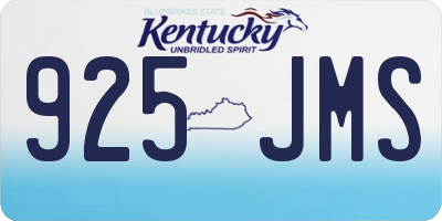 KY license plate 925JMS