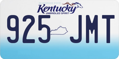 KY license plate 925JMT