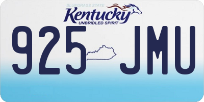 KY license plate 925JMU