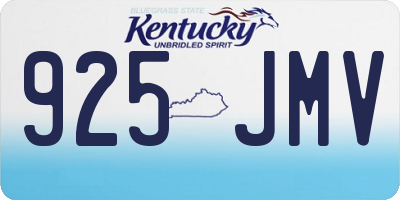 KY license plate 925JMV