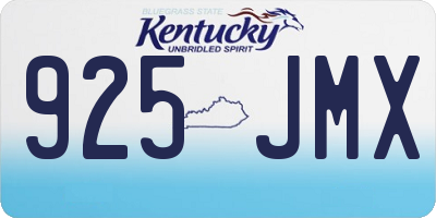 KY license plate 925JMX