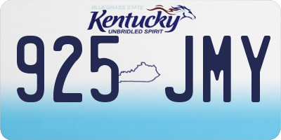 KY license plate 925JMY