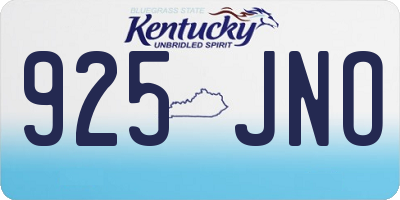 KY license plate 925JNO