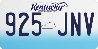 KY license plate 925JNV