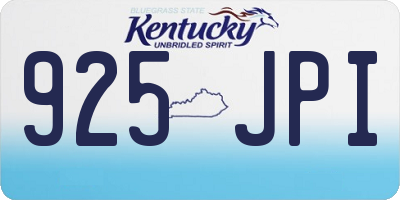 KY license plate 925JPI