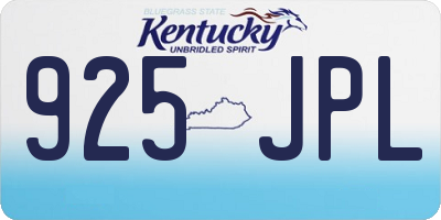 KY license plate 925JPL