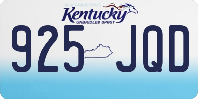 KY license plate 925JQD