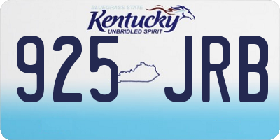 KY license plate 925JRB