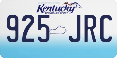 KY license plate 925JRC