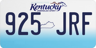 KY license plate 925JRF