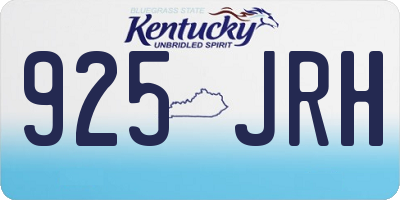 KY license plate 925JRH