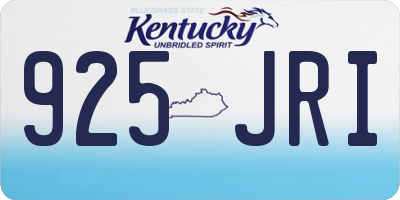 KY license plate 925JRI